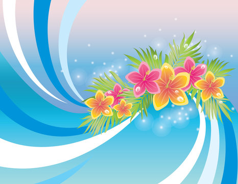 Tropical banner. vector illustration