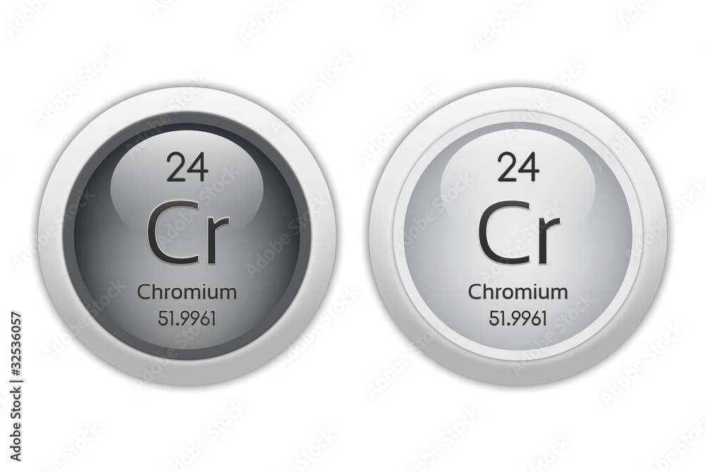 Poster chromium - two glossy web buttons