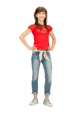 happy and carefree teenage girl