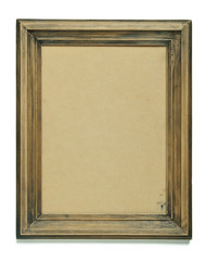 Old frame with an empty cardboard