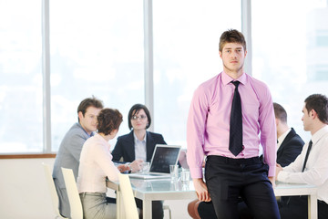 group of business people at meeting