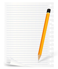 pencil and note sheet