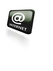 web internet Button schwarz glossy