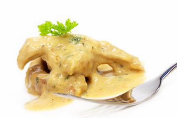 Ragout mit Gabel