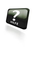 Hilfe Button schwarz glossy