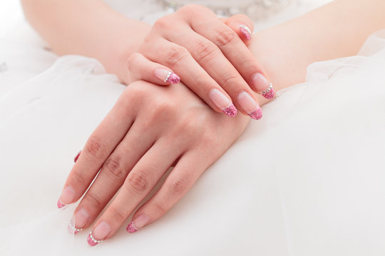 Asian bride's hands