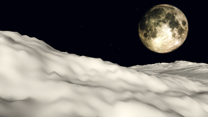 Naklejka na ściany i meble Moon To Moon View