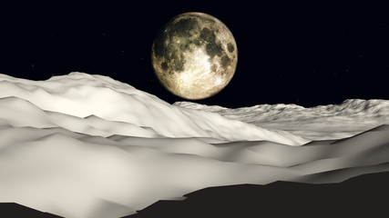 Vue de lune à lune
