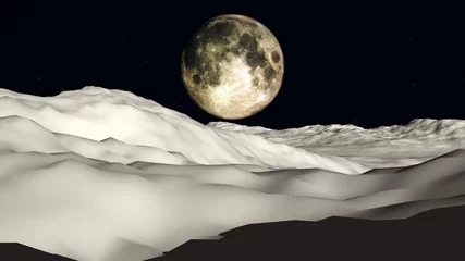 Tableaux ronds sur plexiglas Ciel Vue de lune à lune