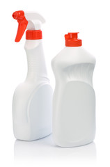 spray bottle and bottle of gel