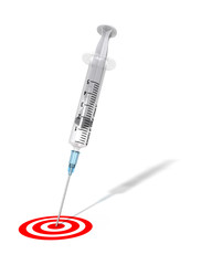 Successfull treatment Concept with syringe