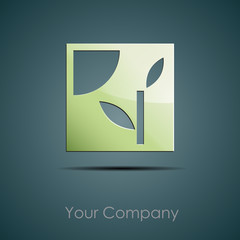 Glossy  Logo Organic farming   Vector © puckillustrations