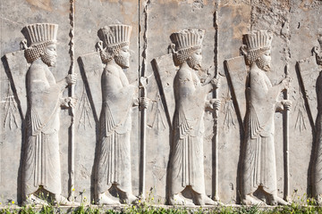 Bass relief decoration in Persepolis