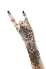 Tattoo drawing  hand