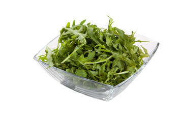 green salad isolated on white