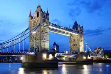 Tower Bridge at evening, London, UK