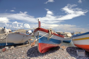 Colored boats