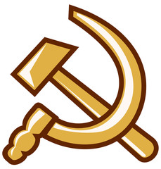 Symbol of USSR - hammer and sickle