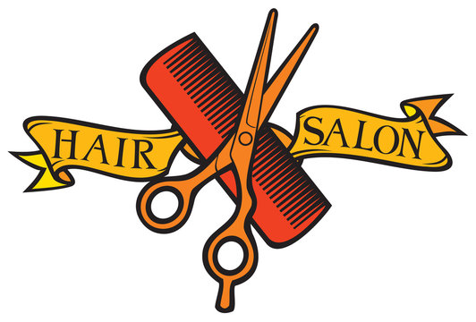 Hair Salon design (haircut or hair salon symbol)