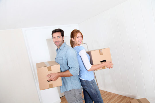 Couple Moving In New House