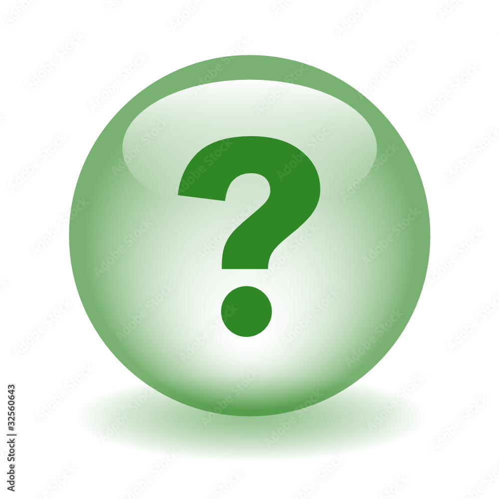 Poster question mark web button (faq customer service support hotline)