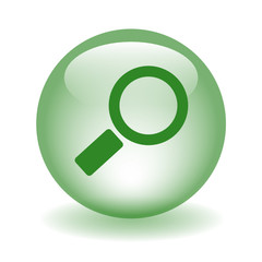 SEARCH Web Button (find online internet magnifying glass green)