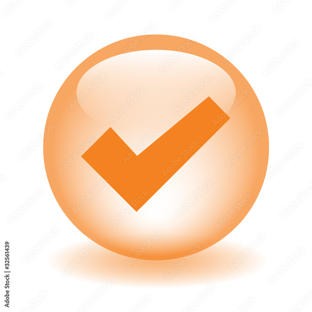 Aufkleber tick web button (next validate submit confirm ok yes go accept)