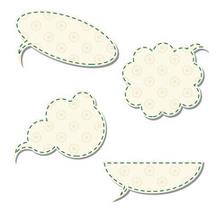 Vintage speech bubbles