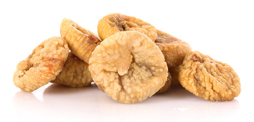 dried figs isolated on white background