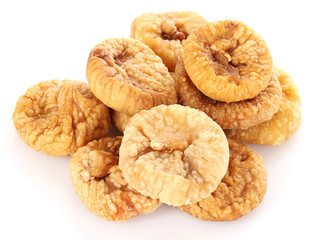 dried figs isolated on white background