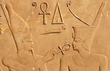Poster Im Rahmen Relief of Pharaoh Sesostris at Karnak © Pierre HELGER