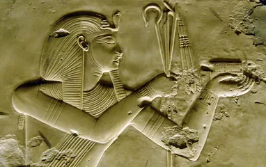Türaufkleber Befreiung von Pharao Sethi I. in Abydos © Pierre HELGER