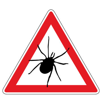 Warnschild Zecke