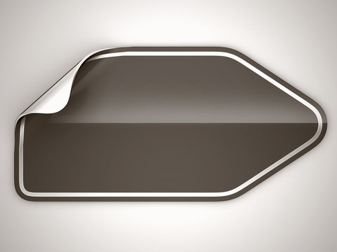 Black hamous sticker or label