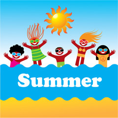 Naklejka premium summer-beach-background