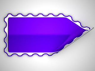 Violet hamous sticker or label