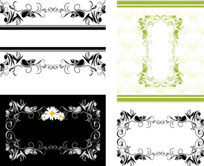 Four decorative frames for design