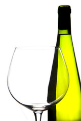 glass and bottle of wine