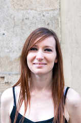 smiling charming young woman