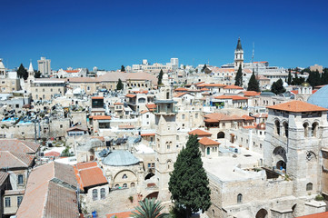 Old Jerusalem view from the Lutheran Redeemer 's church
