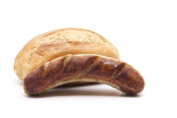Bratwurst mit Brötchen