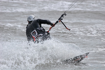 Naklejka premium kitesurfer