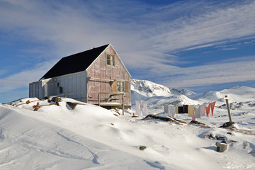 Wooden cabin, Greenland