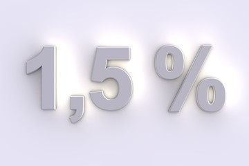 1,5 %