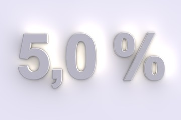 5,0 %