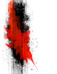 Modern Red Chinese Wall Treatment