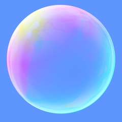 Soap Bubble ball translucent colored as rainbow