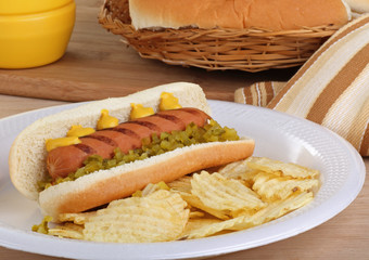 Hot Dog on a Bun