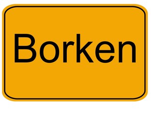 Ortseingangsschild Borken