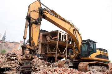 Fototapeta premium Building demolition
